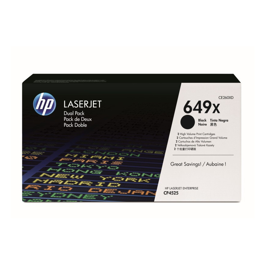 HP Toner nr 649XD CE260XD Black 17K 2p