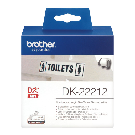 Brother Taśma DK-22212 62mmX15,24m biała