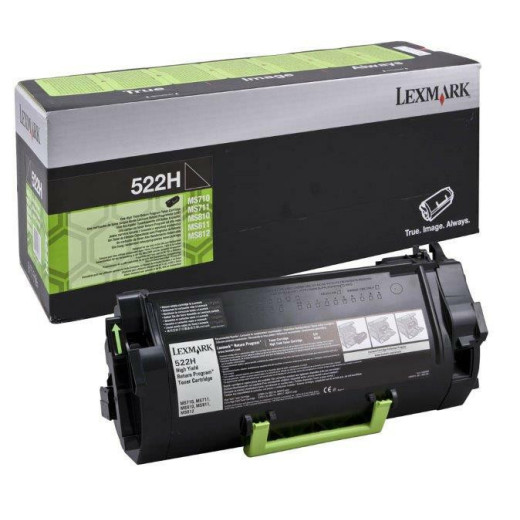 Lexmark Toner 52D2H00 Black 25K 522H MS810de, MS810dn, MS810dtn, MS810n,