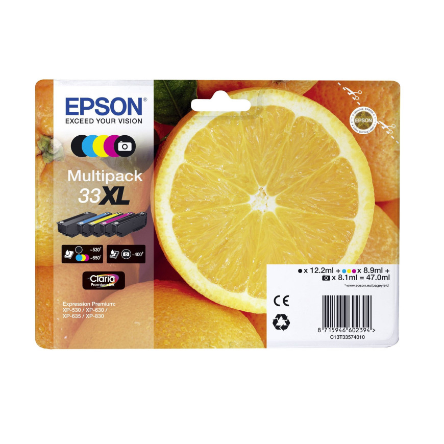 Epson Tusz T33XL Stylus T3357 CMYKPb 5pack, 12,2/3x8,9/8,1ml