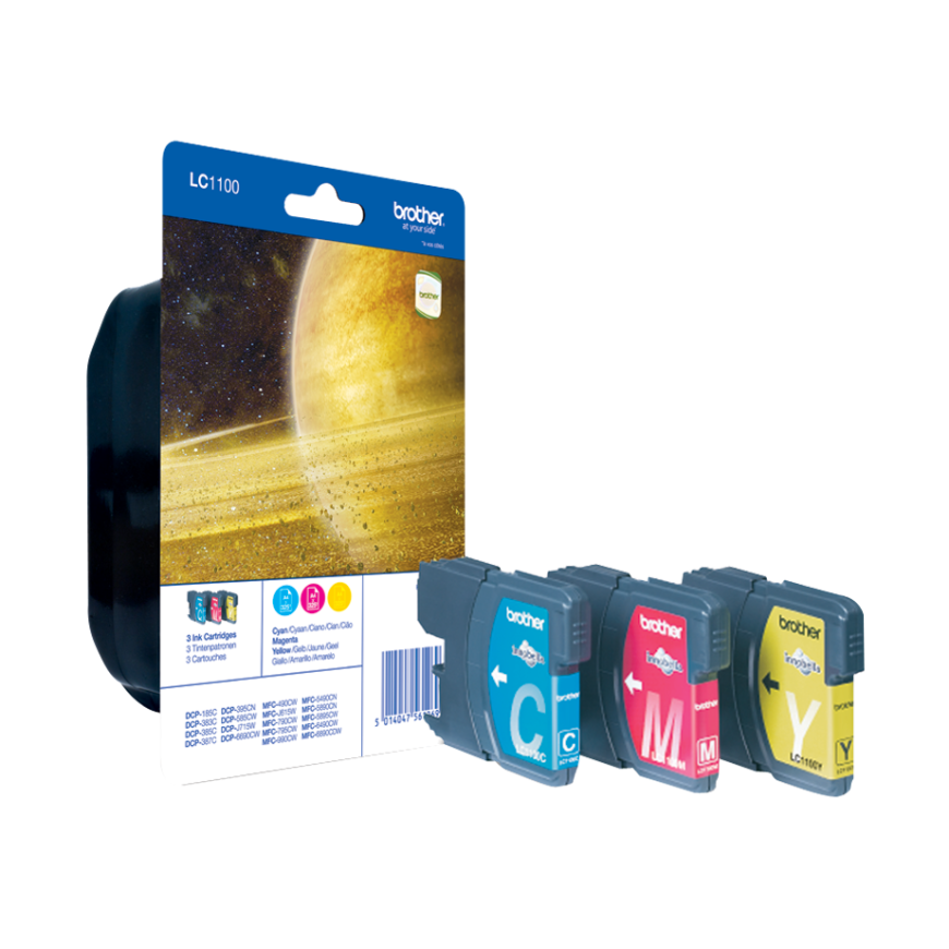 Brother Tusz LC1100 CMY BLISTER 325str 