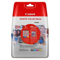 Canon Tusz CLI-571XL C/M/Y/BK EOL MultiPack+ 50x PP-201, 4 x 11 ml.