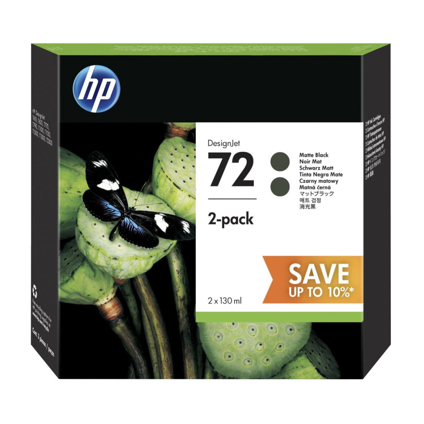HP Tusz nr 72 P2V33A MatteBlack 2x130ml 2-pack