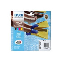   				Epson tusz C13T584640 (cyan, magenta, yellow, black) + papier 10x15 (150ark) T5846							