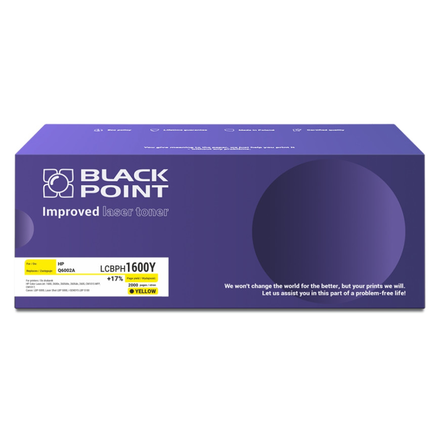 BlackPoint toner zamiennik Q6002A / CRG-707Y yellow