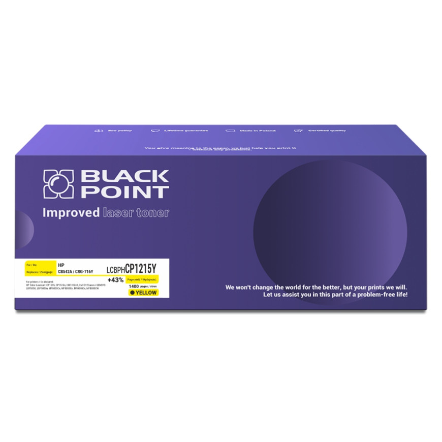 BlackPoint toner zamiennik CB542A / CRG-716Y yellow