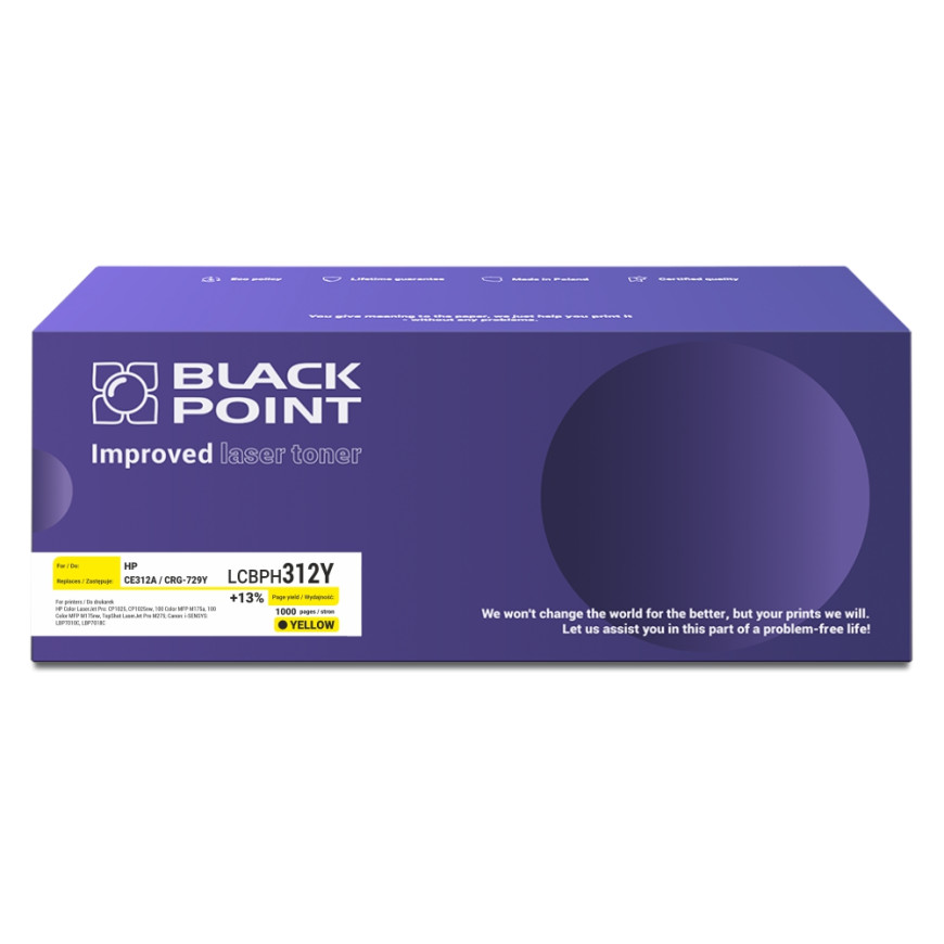 BlackPoint toner zamiennik CE312A / CRG-729Y yellow