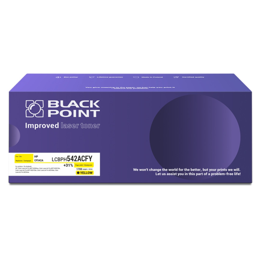 BlackPoint toner zamiennik CF542A yellow