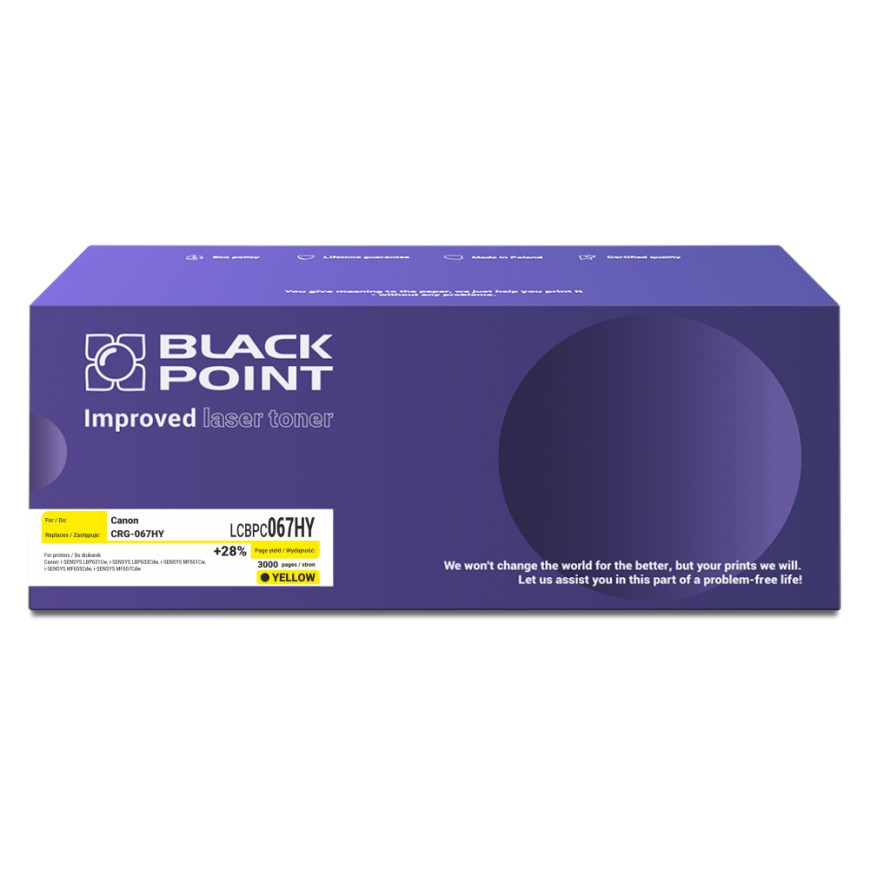 BlackPoint toner zamiennik CRG-067HY yellow 3k