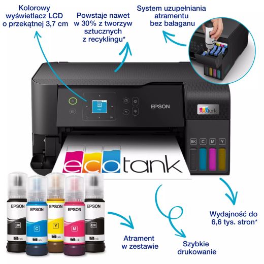Urządzenie wielofunkcyjne atramentowe Epson EcoTank L3560