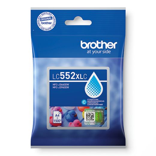 Brother tusz LC-552XLC cyan 1500 str.