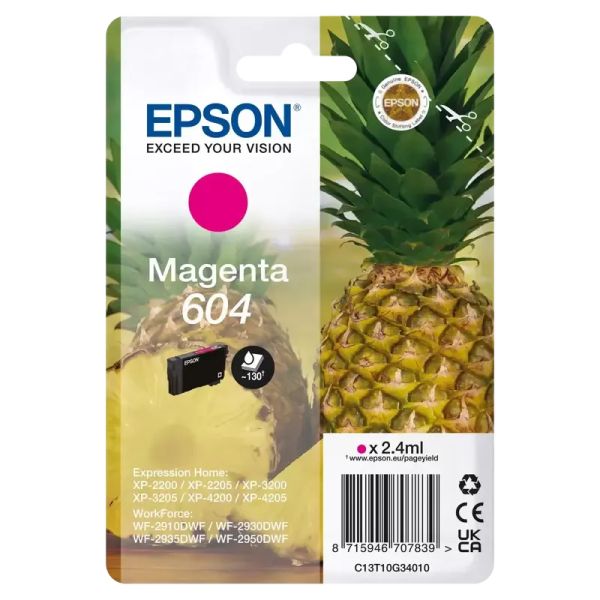 Epson tusz C13T10G34010 (magenta) 604