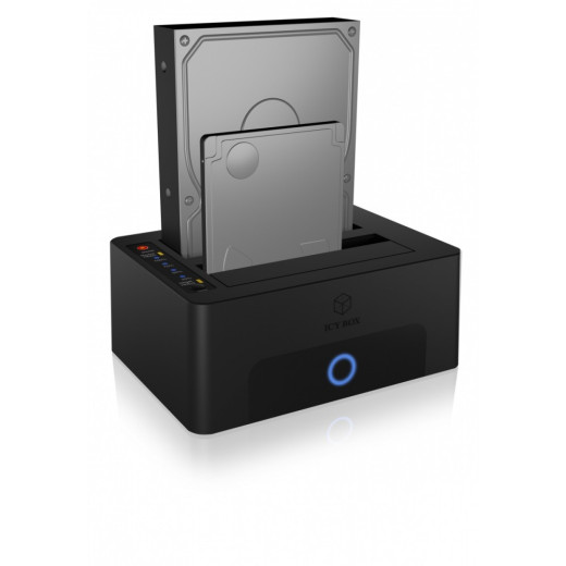 IcyBox Stacja dokująca/klonująca IB-1232CL-U3 2x2,5" lub 3,5" SATA HDD, UASP & SATA III ( 6GBits/s )
