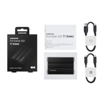 Samsung Dysk SSD T7 Shield 1TB USB 3.2, czarny