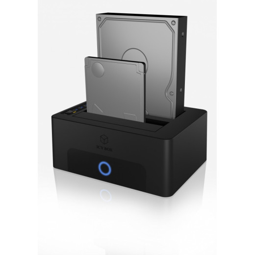 IcyBox Stacja dokująca/klonująca IB-1232CL-U3 2x2,5" lub 3,5" SATA HDD, UASP & SATA III ( 6GBits/s )