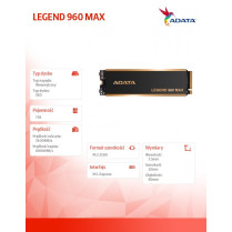 Adata Dysk SSD LEGEND 960 MAX 1TB PCIe 4x4 7.4/6 GB/s M2