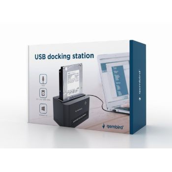 Gembird Stacja dokująca SSD SATA 2.5 cala+3.5 cala USB 2.0