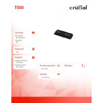 Crucial Dysk T500 2TB M.2 NVMe 2280 PCIe 4.0 7400/7000