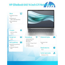 HP Inc. Notebook EliteBook 640 G11 U7-165U 1TB/32GB/W11Pro/14.0 A37VXET