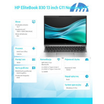 HP Inc. Notebook EliteBook 830 G11 U5-135U 512GB/16GB/Win11Pro/13.3 cali A36WLET