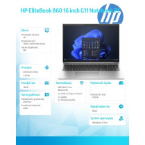 HP Inc. Notebook EliteBook 860 G11 U7-155H 512GB/16GB/W11P/16.0 9G1C1ET