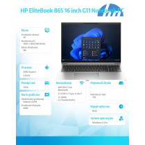 HP Inc. Notebook EliteBook 865 G11 Ryzen 5 PRO 8540U 1TB/32GB/W11P/16.0 9G0Z0ET