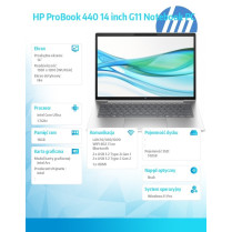 HP Inc. Notebook ProBook 440 G11 U7-155U 512GB/16GB/W11P/14 cali A38DKET