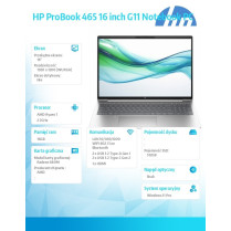 HP Inc. Notebook ProBook 465 G11 Ryzen 7 7735U 512GB/16GB/W11P/16.0 A38DVET