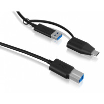 IcyBox Stacja dokująca IB-1124L-C31 1xSATA III SSD/HDD, USB 3.0TYPE-C/TYPE-A