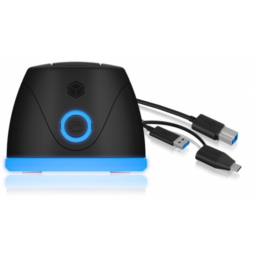 IcyBox Stacja dokująca IB-1124L-C31 1xSATA III SSD/HDD, USB 3.0TYPE-C/TYPE-A